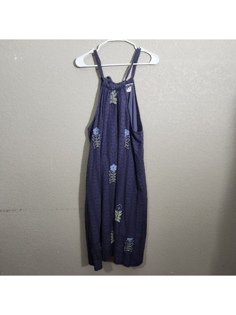 NS Floral Embroidered Dress Medium Multicolor Cotton Maxi Sleeveles